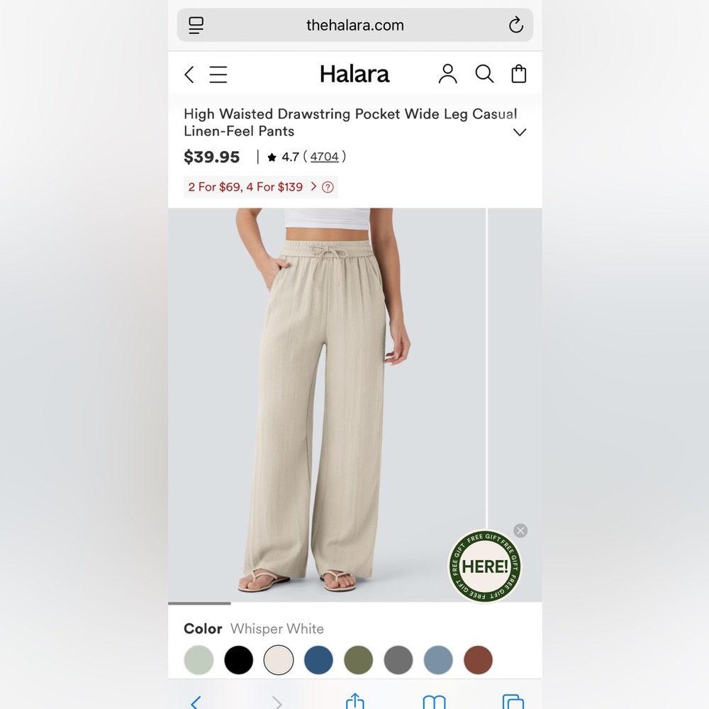 HALARA linen pants